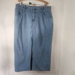SheIn Curve High Waist Split Thigh Denim Jean Skirt Photo 1
