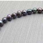 Vintage 14K Gold Peacock Pearl Single Strand Necklace 18inches Photo 5