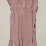 Alredine polka dot tiered babydoll dress dusty pink size large Photo 0