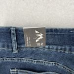 White Mark Denim Womens Size 18W Plus Stretch Dark Wash Leopard Print Jeans Blue Photo 15