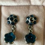 Blue Floral Silver Tone Necklace & Earrings Set Photo 2