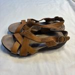 Merrell Women's  Bassoon Tan Leather Strappy Open Toe Buckle Sandals Size 8 Photo 3