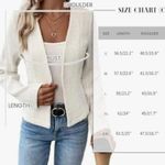 Mina Self Collarless Open Front Fully Lined Elegant Fitted Tweed Blazer NWT Photo 3