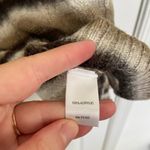 Cable & Gauge NWOT Cable‎ & Gauge women’s brown neutral striped poncho cowl neck sweater Photo 4