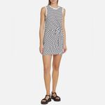 ATM Anthony Thomas Melillo | Black and White Tie Front Jersey Twist Dress | XS Photo 4