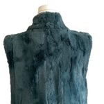 Sanctuary Surplus Vest Coat Green Teal Faux Fur Soft Teddy Jacket Size Medium Photo 4