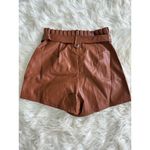 No Brand Women's Brown Paperbag Shorts Size M Brown Size M Photo 2