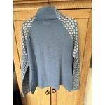 ICELANDIC DESIGN White Blue Polka Dot Nordic Ski Merino Wool Zip Jacket SZ M Size M Photo 6