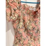Kiwi + Punch Floral Smocked Crop Top Ruffle Sleeve Sweetheart Neckline S Pink Photo 1