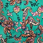 Roz & Ali , size 16, dress with pockets, green base, paisley pattern, pit to pit measures 21, length is 37 Photo 2