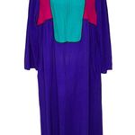 Vassarette Vintage  Fleece 1/2 Zip Robe Nightgown House Coat Size L Purple Color Photo 0