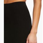 Good American Skirt Women Size 0 Black Ribbed Bodycon Stretch Pencil Midi Photo 2