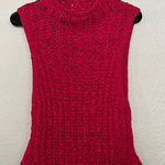 Anthropologie Moth Fuchsia Pink Cabled Knit Shell Sleeveless Sweater Tank Size M Photo 0