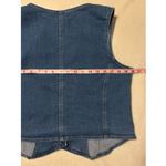 Est 1946 Womens Denim Blue Button Down Vest Patch Pockets Large Western 90s Boho Photo 5