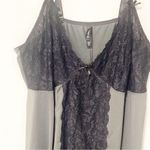 Torrid  Plus Size Gray Black Floral Lace Sleeveless Lingerie Sleepwear V-neck 3X Photo 1