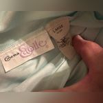 Cinema Etoile Blue nightgown Dress with Pink Floral Detail vintage size large White Photo 1