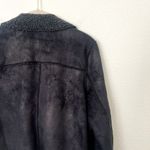 American Eagle [ Outfitters] Black Shearling Faux Suede Moto Jacket Size Medium M Photo 4
