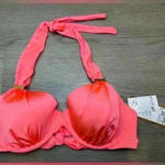 A.CHE NWT Women’s Viona Top Coral Swimsuit Bikini Top Size 32DD,‎ 34D, 36C, 38B Pink Photo 0