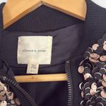 Urban Outfitters Silence + Noise Black Rose Gold Sequins Bomber Jacket Photo 6