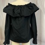 Vintage Ozark Mountain Off Shoulder Black Ruffle Peasant Blouse M Cottagecore Size M Photo 3