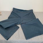 Betabrand  Women's Burton Wide Leg Crop Chino Pants Size L Dark Ocean Teal Photo 9