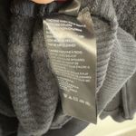 Free People  Santa Clara Thermal Top Oversized Sz M Black We the Free Boho Waffle Photo 6