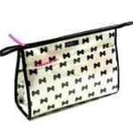 Kate Spade New York Large Tuxedo Bow Tie Heddy Plastic Exterior Cosmetic Bag Photo 0