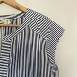 Vineyard Vines blue and white striped summer top cap sleeves side knot women's 6 Photo 1