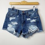 American Eagle vintage hi rise festival ripped embroidered pocket jean shorts 2 Photo 12