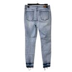 Judy Blue  5/27 full size tie-dye raw hem mid rise skinny jeans lightwash  casual Photo 12