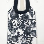 Women's Floral Tankini Halter Top Size S Black Photo 0