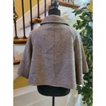 a.n.a  New Approach Cape Jacket Dark Brown Multicolor Coat Button Up Womens Sz M Photo 4