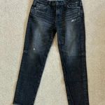 MOUSSY Vintage Black Mild Distressed Prichard Skinny Jeans Cropped Size 29 Photo 1