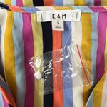 E & M  Rainbow Striped Flutter Sleeve Top  Photo 5