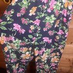 Old Navy  Linen Floral Wide Leg Jumpsuit Pant Romper Pockets Blue Large Photo 6