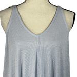 Free People  Beach Small Mini Dress V-Neck Stretch Pockets Oversized Ribbed Lilac Photo 1