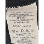 Free People Women's S Plunge Neck Linen Blend Draped Blouse Top Black Lagenlook Photo 4