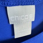 Chico's Royal Blue Nylon Stretchy Scoop Neck Lightweight Tank Top Size M Photo 2