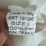 Lungo L'Arno NWT White Beaded 100% Linen Tank Blouse Made In Italy Size L Size L Photo 6