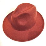 Source Unknown Fedora Polyester Wool Blend Hat Women's One Size Rust Boho Swiftie Festival NWT Photo 0
