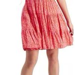Rachel Zoe Pink & Orange Floral Flutter Sleeve Tiered A-Line Mini Dress Photo 0