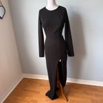 Lulus  Flawless Esteem Black Long Sleeve Cutout Column Maxi Dress Size Small Photo 5