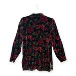 Laura Scott Vintage Y2K  Floral Velvet Blouse Burnout Whimsigoth Romantic M Photo 1
