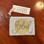 NWT Tiana NY Soleil White and Yellow Beaded Coin Purse Pouch Photo 1