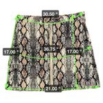 Altar'd State Altar’d State Pink Tan Snake Skin Print Zip Up Mini Skirt Women’s Size L Photo 4