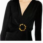 Topshop  Black Mini Dress with Tortoise Ring size 6 NWT Photo 1