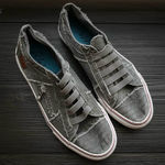 blowfish Womens  Gray Distressed Slip On Casual Sneaker Tennis Shoes Sz 9 Photo 0