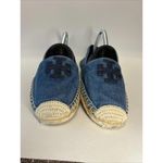 Tory Burch Weston Flat Espadrille Denim Calf Leather Sz 8.5 Photo 7