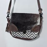Myra Crossbody Genuine Leather and cowhide Brown Photo 0