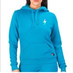Aviator Nation RARE Teal Lightning Bolt Sweatshirt Hoodie Size Small Photo 0